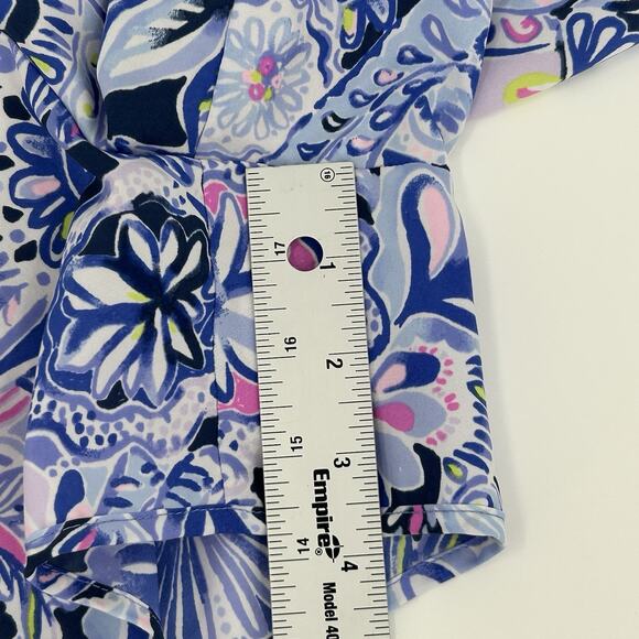 Lilly Pulitzer Luxletic Shorts XS Womens Ocean Trail Navy Pink Athletic Running - Picture 8 of 10